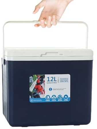 îte De Rangement Isolée – Glacière De Voiture 12 L, Rétention De Glace Longue Durée | Conteneur Alimentaire Portable pour Pique-Nique, Pêche, Peut Contenir des Fruits, du Lait Maternel, du Jus De