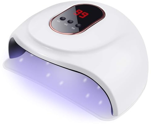 Nageltorkarlampa, 30 LED/UV-lampa för naglar, 30/60/99 s timer, UV-lampa för shellac-naglar, digital skärm, lämplig för alla gelnagellack (T15)