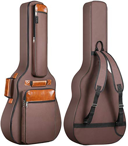CAHAYA Borsa Chitarra Custodia di Oxford Impermeabile per 41 Pollici Chitarra Acustica Classica con Imbottitura 12mm Doppia Cinghie da Spalla Regolabile