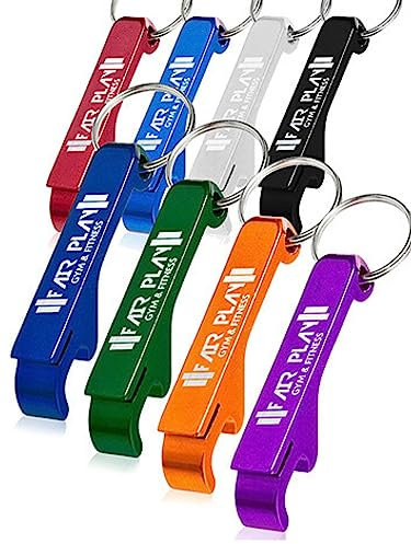 32 portachiavi apribottiglie/lattine in alluminio personalizzato, versione più spessa. Testo inciso/logo bomboniere, birrificio, bar, anniversari, feste, ristorante, agente immobiliare, ospiti, laurea