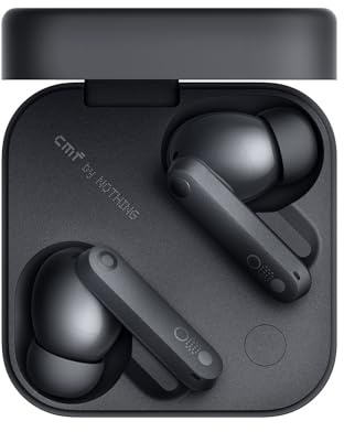 CMF Buds Pro 2 Wireless Earbuds with Smart Dial, 50dB Hybrid Noise Cancelling Earbuds Wireless Bluetooth 5.3, 11mm Bass with LDAC, 6 Hi-Res Audio Mics, 43H Playtime, Fast Charging Case, Dark Grey