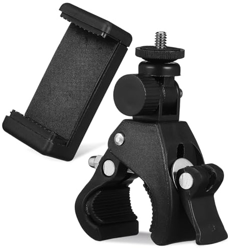 Holibanna Set Regolabile Reggi Tablet Asta Microfono Morsetto Sicuro, Supporto Telefono e Microfono in Abs Nero per Uso Versatile in Qualsiasi Occasione