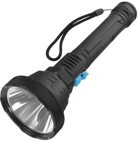 LALAFINA Lampe De Poche Led Ultra Lumineuse Rechargeable Usb 500lm, Torche Étanche Portable Noir Batterie 1200mah, Camping Randonnée Urgence, Lampe Torche D'extérieur