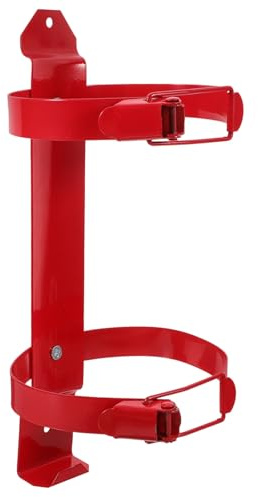 Hierro Soporte 2kg para Pared de Extintor de Incendios, Rojo | Montaje Mural Seguro, Diseño Compacto y Ahorro de Espacio, Apto para Barcos y Fábricas