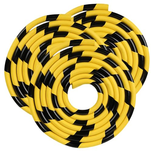 Tipo U Paraspigoli, Autoadesivo Copri Spigoli, Giallo Nero Paracolpi, Adatto per la Protezione di Bordi Taglienti e Pericolosi in Ambienti Interni ed Esterni(15m/49.2ft)