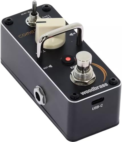 Woodbrass Comet Looper Gitarren-Pedal, Looper-Pedal, Mini-Looper, 30 Minuten 24-bit/44,1 kHz Aufnahme, unbegrenzte Overdubs Looper, 3 Speicherbänke, Undo/Redo, USB-C Import/Export WAV