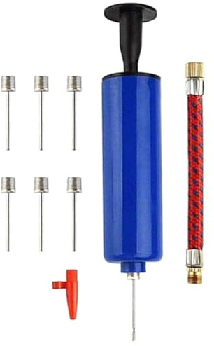 Kit per palloni portatili con tubo di estensione dell'ago, gonfiatore per aria da calcio, leggero, compatto