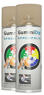 Gummi Dip Sprühfolie, Effekt Spray, 2er Set, 2x400 ml (Gold Metallic)