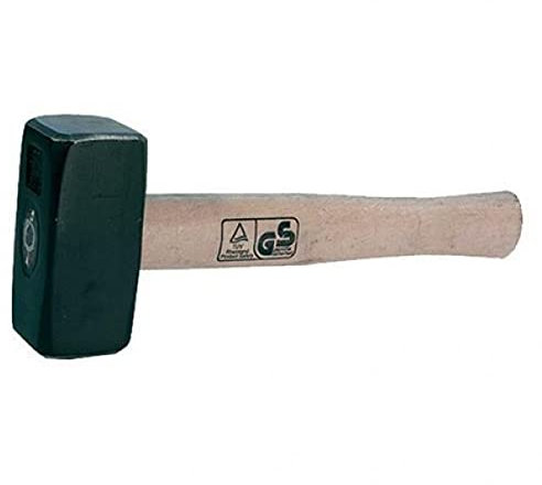 DFL Mazzetta Muratore Gr. 1000 Testa Acciaio Temprato. Manico Legno Verniciato