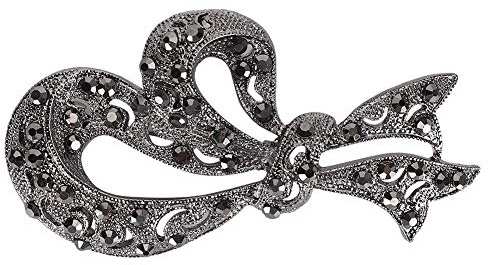 Spille fiore nero Donna Vintage Argento antico Lega vintage Spilla Lega Spilla Sciarpa Abbigliamento Decorazione Accessorio(2036)