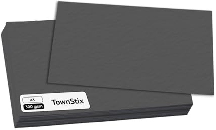 50 Stycken, 300 g/m² - Svart Kartong A3, Tjockt Kartongpapper - 420 x 297 mm