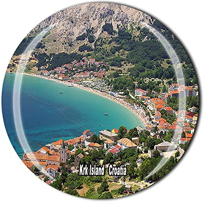 Krk Island Kroatien Kühlschrankmagnet Kristall Touristen Souvenir Geschenkkollektion Kühlschrank Magnet Aufkleber