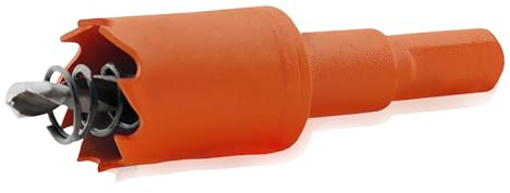 Sierra de Corona Bi Metal Sierra a Taza HSS Sierras Perforadoras para Metal, Aluminio, Inoxidable, Madera, PVC, Acero Inoxidable y Lámina de Plástico 22MM