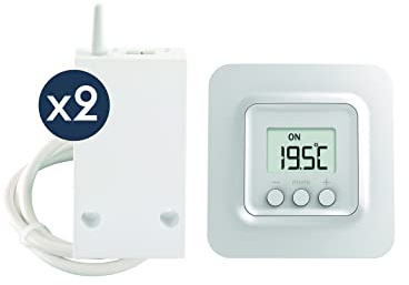Delta Dore – Thermostat Tybox 5702 FP pour Commande au degré près de Deux radiateurs Fil Pilote – 6050675