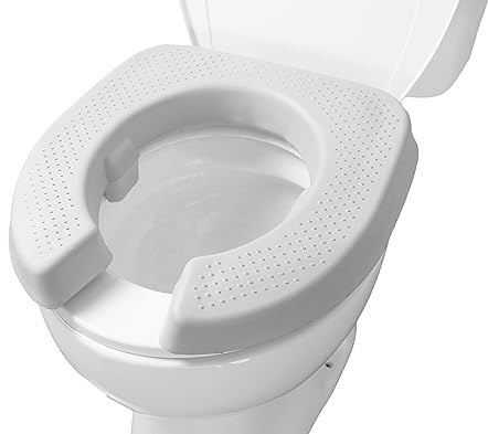 KMINA Cuscino WC Disabili (5 cm), Morbido e Impermeabile, coprisedile Water Imbottito per Anziani e Post-operatorio, Facile da installare, Prodotto in Europa