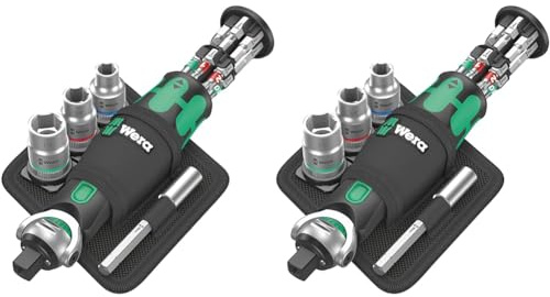 Wera 05004283001 8009 Zyklop Pocket Set Imperial 2, Knarren Satz, 18-teilig, Schwarz-grün (Packung mit 2)