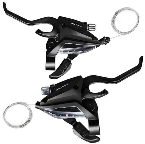 CHMEFLY Levier de vitesse ST-EF500 3 x 7 pour vélo de route, VTT, VTT - 21 vitesses - Avec câbles de changement de vitesse intérieurs en acier inoxydable - Boîtier de câble de changement de vitesse