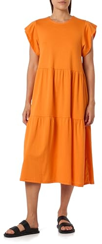 Vila VISUMMER S/S midiklänning /1, Sol orange, L