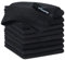 VIVOTE Lot de 9 chiffons de nettoyage en microfibre - Noir - Lavables - Épais - Multi-usages - 20 cm x 20 cm