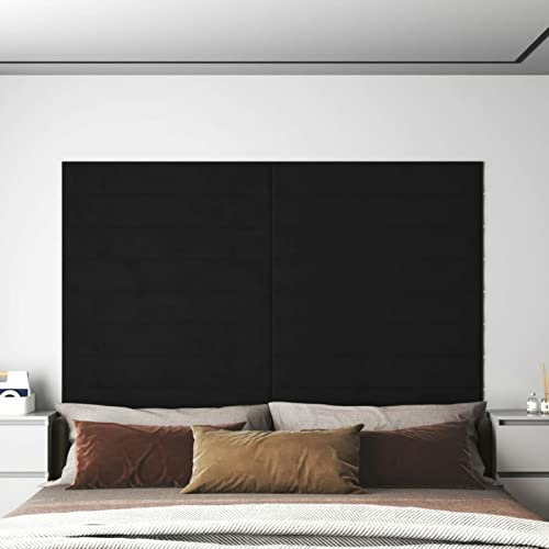 ShGaxin Lot de 12 panneaux muraux décoratifs en velours noir, 90 x 15 cm, 1,62 m