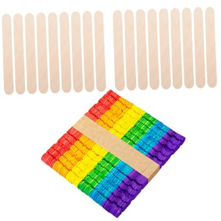 HAWILLOSCH 100 Stück Holzstäbchen Für Eis Blanko-eisstiele Aus Holz Eisstiele Zum Selbermachen Wachs-applikator-stäbchen Holzstäbchen Für Diy-anwendungen