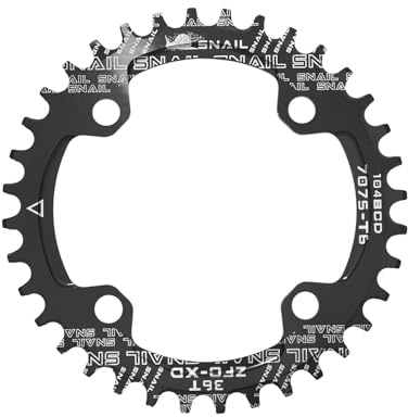 ENGWE MTB Bike Chainring 104BCD Narrow Wide Chainring, 32T 34T 36T 38T Round Oval Chainrings, Aluminum Single Chainrings Chainwheel, Fits 8 9 10 11 Speed Chains (Round, 36T)