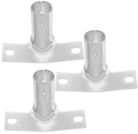 OATIPHO 3pcs Metal Broom Handle Connector Bracket for Push Broom Replacement Heavy-duty Cleaning Tool Accessories Compatible Metal Poles for Household Floor Cleaning