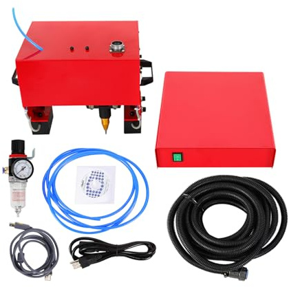Pneumatic Marking Machine, 110 * 70mm Portable Nameplate Metal Marking Printer Pneumatic Dot Peen Marking Engraving Machine for Automotive Chassis Marking VIN Code Chassis Number Date Graphics