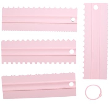 Qaonsciug 4Pcs Cream Scraper Cutter Scraper Irregular Teeth Edges Spatulas For Food Bread Dough Fondant Enduring Home Baking Supplies