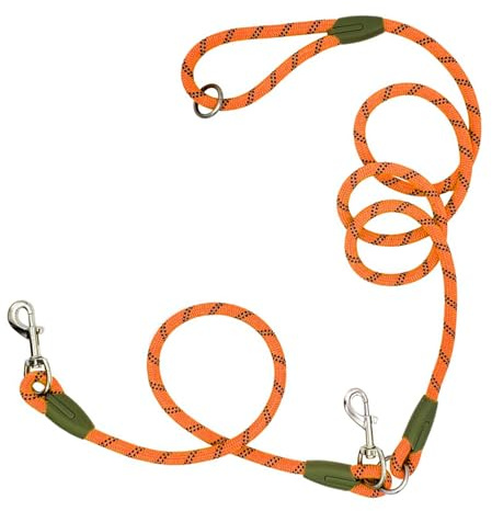 Aumotop Laisse Réfléchissante Mains Libres pour Chien, Laisse D'entraînement en Nylon Durable pour Chiens de Taille Moyenne et Grande, à Bandoulière Réglable Les Promenades Nocturnes (A)