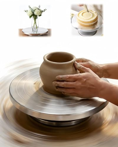 AmoreTempo Manuelle Töpferscheibe 20cm Aluminium Leise