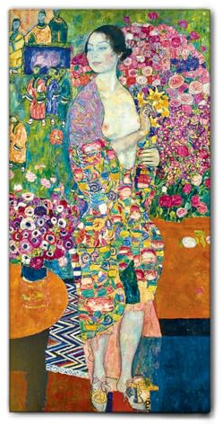 Giallobus - Gemälde - Gustav Klimt - Der Tänzer - Leinwand mit Standardrahmen - 70x140 - Bereit zum Aufhängen - Moderne Gemälde für zu Hause