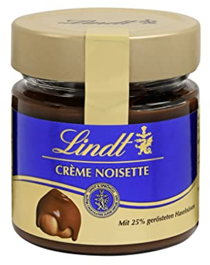 Lindt Schokolade - Brotaufstrich Crème Noisette | 220 g | Haselnusscrème Brotaufstrich im Glas mit aromatischem Kakao und 25% gerösteten Haselnüssen | Schokoladen-Brotaufstrich| Schokoladengeschenk