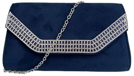 LeahWard Women's Faux Suede Leather/Faux Leather Clutch Bag For Wedding Evening Diamante Handbags 2157