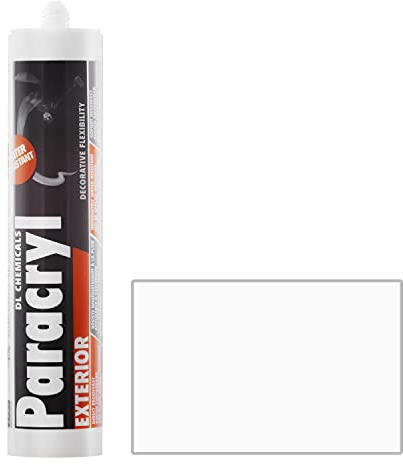 PARACRYL Profi- Acryldichtstoff in Handwerkerqualität, geruchsarmes, alterungsbeständiges, überstreichbares Maleracryl für Innen- und Außenbereich, 310 ml, weiß