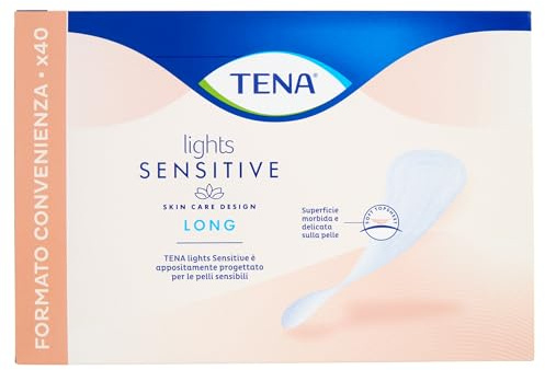 Tena Lights Slipeinlagen Long für empfindliche Haut, 1er Pack (1 x 40 Stück)