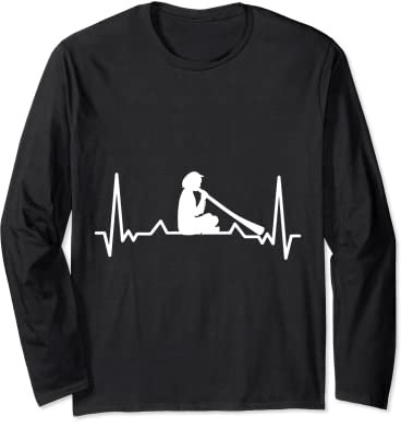 Schweizer Musiker Herzschlag Alphorn Musikinstrument Alpen Langarmshirt