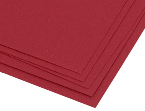 Craftelier - Set mit 5 Kartons, strukturierte Leinwand, 30 x 30 cm, kirschrot