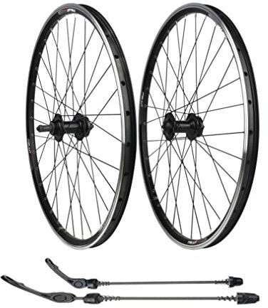 QHIYRZE 20/26 Zoll Mountainbike Laufradsatz Schnellspanner Fahrrad Laufrads Scheibenbremsen V Bremsen Laufrad Felge 32 Loch Nabe Für 7/8/9/10 Geschwindigkeit Schraub Flywheel 2141g(20in,V/Disc Brake)