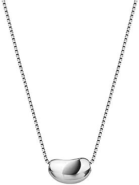 eartif Collar con colgante de frijol para mujer, collares largos de frijoles de riñón, lindos y modernos para adolescentes, niñas, joyería de regalo de verano., Cobre, No es una piedra preciosa