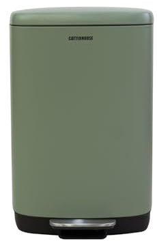 CATTERHOUSE - Cestino per rifiuti e riciclaggio pianeta 50 l, 42,5 x 34 x 63 cm, in metallo, con pedale, secchio estraibile e chiusura morbida