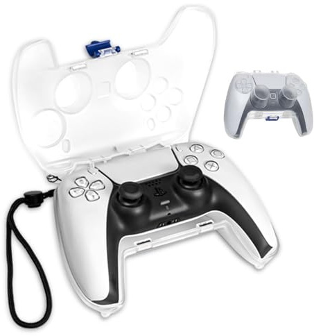 NANANINO PS5 Controller Cover Case, Hard Shell Protection Case for PS5 DualSense Wireless Controller, PlayStation 5 Controller Accessories - Clear