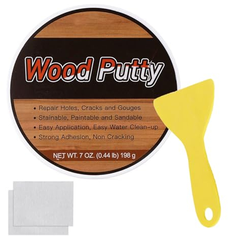 DEWEL Holzkitt Weiss 200g,Reparaturspachtel Wasserbasis,Holzreparatur für Löcher und Risse