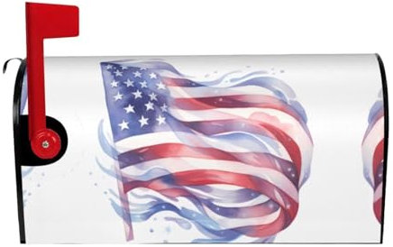 BROLEO Briefkastenabdeckung, wasserdicht, Sonnenschutz, passend für Standard- oder große Briefkästen, amerikanisches Flaggenmuster, 53,3 x 45,7 cm