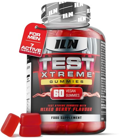 Test Xtreme Booster Gummies für Männer – Hochdosierte Booster mit Maca, Ginseng und Zink – Zuckerfrei & Fruchtgeschmack – 60 vegane Gummies