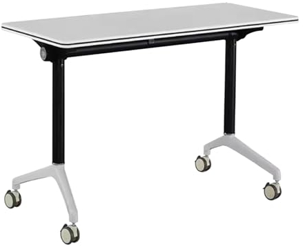 JCWGLY Konferenztische Moderne Faltbare Besprechungstische Für Konferenzräume Und Büros, Holz Klapptisch Flip Top Tisch Trainingstisch, Einfache Lagerung Und Platz Sparen(180x50x75cm/71x20x30in)