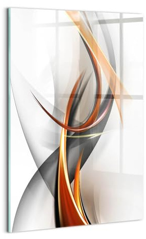 Wallfluent Gehärtetes Glas Dicke 4mm Für die Küche Badezimmer und Schlafzimmer Glasbild 40x60cm Wanddekoration Wandbild Bild Mit Motiv - Moderne Formen