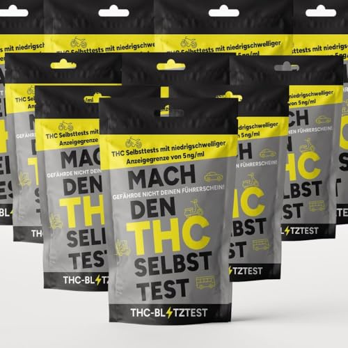 10x THC-Blitztest 5ng/ml Drogenschnelltest - 1 bis 35 Stk. - THC Drogentest