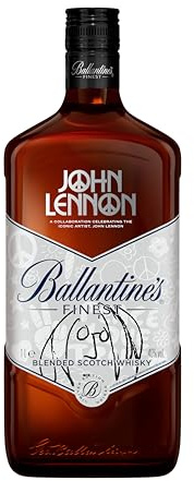 Ballantine's Finest x John Lennon, Limited Edition Blended Scotch Whisky, Sammlerstück für Musikliebhaber, 40% Vol., 1 Liter, 1 Stück