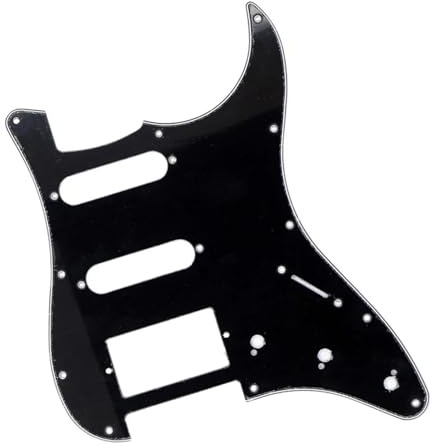SSH Gitarren-Kratzschutz 11 Löcher HSS-Schlagbrett für E-Gitarre mit Schrauben für ST-Gitarrenteile Standardmodell Pickguard Backplate Set
